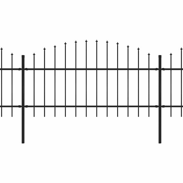vidaXL fekete ac&eacute;lker&iacute;t&eacute;s l&aacute;ndzs&aacute;s tetejű 1781,5 x 125 cm