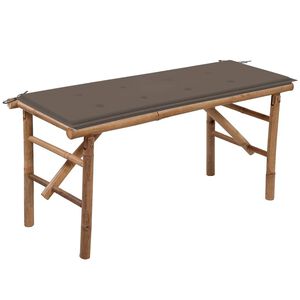 vidaXL &ouml;sszecsukhat&oacute; bambusz kerti pad p&aacute;rn&aacute;val 118 cm