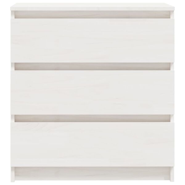 vidaXL fehér tömör fenyőfa éjjeliszekrény 60 x 36 x 64 cm