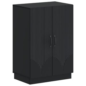 vidaXL Cipőszekr&eacute;ny HOORN 59,5 x 39,5 x 87 cm Szerelt Fa Fekete