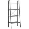 vidaXL 4 szintes fekete &aacute;ll&oacute;polc 56 x 35 x 140 cm
