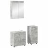 vidaXL F&uuml;rdőszoba b&uacute;tor szett TULUM 3 pcs Beton Sz&uuml;rke 60 x 34 x 63 cm