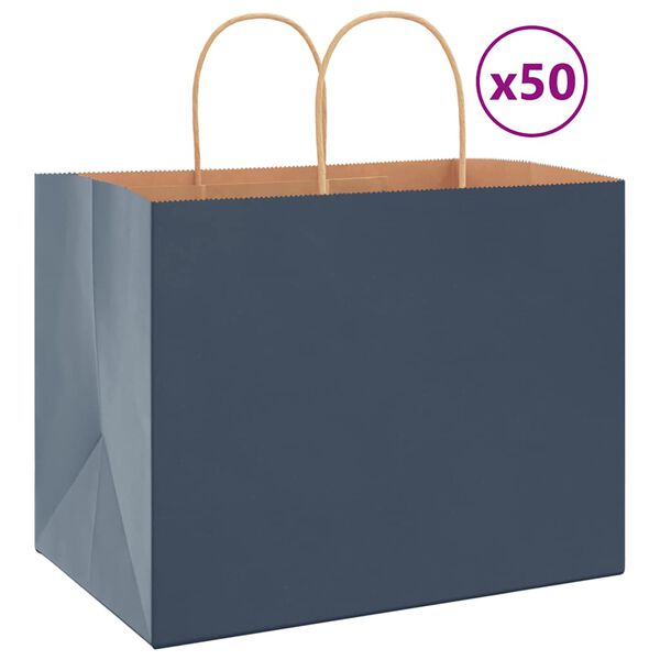 vidaXL 50 db k&eacute;k pap&iacute;rzacsk&oacute;k foganty&uacute;kkal 32x22x24 cm