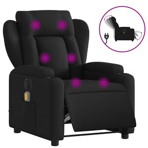 vidaXL fekete sz&ouml;vet elektromos d&ouml;nthető massz&aacute;zsfotel