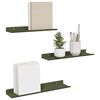 vidaXL Lebegő polc 3 pcs Olajz&ouml;ld 40 x 9 x 2,5 cm Ac&eacute;l