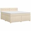 vidaXL Boxspring &aacute;gy matraccal Kr&eacute;msz&iacute;nű 140 x 190 cm Sz&ouml;vet