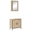 vidaXL F&uuml;rdőszoba b&uacute;tor szett 2 db Barna 60 x 30 x 60 cm Szerelt fa