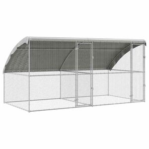 vidaXL Csirkeketrec 2 db Ez&uuml;st 400 x 200 x 200 cm Horganyzott Ac&eacute;l