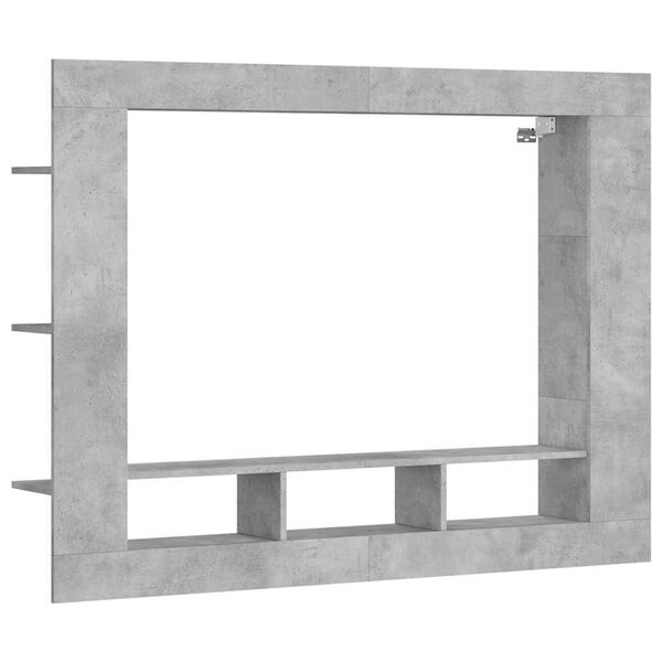 vidaXL betonsz&uuml;rke szerelt fa TV-szekr&eacute;ny 152x22x113 cm