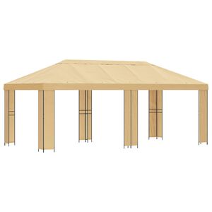 vidaXL Kerti pavilon 6 x 3 m Kr&eacute;msz&iacute;nű Poli&eacute;szter &eacute;s ac&eacute;l 190 gsm