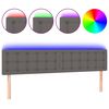 vidaXL sz&uuml;rke műbőr LED-es fejt&aacute;mla 180 x 5 x 78/88 cm