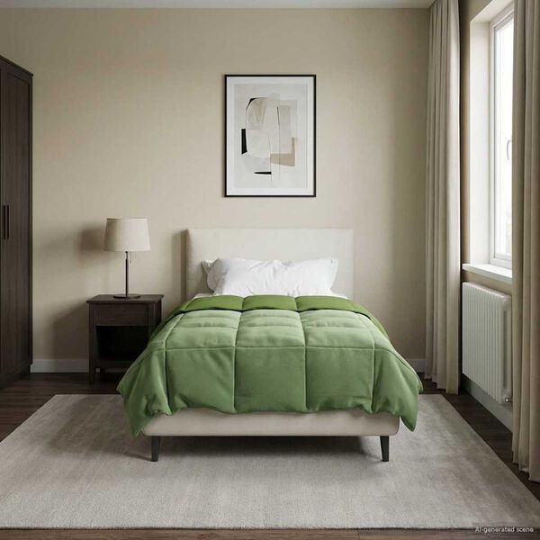 vidaXL Ny&aacute;ri Takarm&aacute;ny S&ouml;v&eacute;nyes Z&ouml;ld 135 x 220 cm Mikrosz&aacute;l