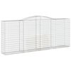 vidaXL &iacute;ves horganyzott vas gabion kos&aacute;r 400x50x160/180 cm