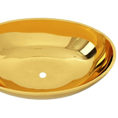 vidaXL aranyszínű kerámia mosdókagyló 40 x 33 x 13,5 cm