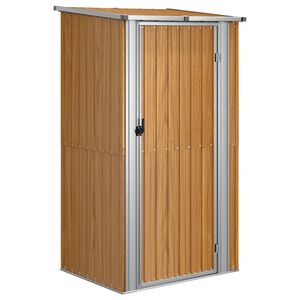 vidaXL barna horganyzott ac&eacute;l kerti f&eacute;szer 118,5 x 97 x 209,5 cm