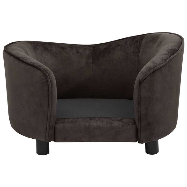 vidaXL barna pl&uuml;ss kutyakanap&eacute; 69 x 49 x 40 cm