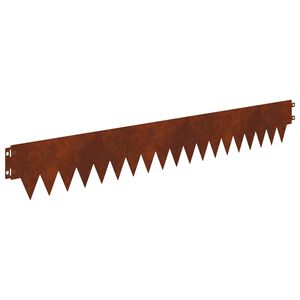 vidaXL Fűszeg&eacute;lyez&eacute;s 20 db 103 x 15 cm Ac&eacute;l Rozsd&aacute;s