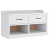 vidaXL SANDNES feh&eacute;r t&ouml;m&ouml;r fenyőfa előszobapad 87x40x50 cm