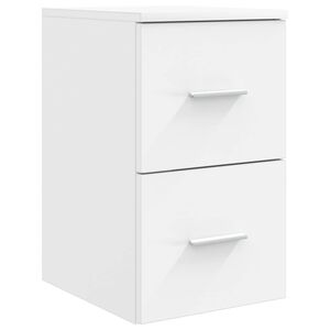 vidaXL F&uuml;rdőszoba Szekr&eacute;ny K&ouml;z&eacute;pen Feh&eacute;r 30 x 35 x 50 cm Szerelt Fa