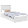 vidaXL T&aacute;rol&oacute;s &Aacute;gy fi&oacute;kkal fejt&aacute;ml&aacute;val Feh&eacute;r 90 x 190 cm Szerelt Fa