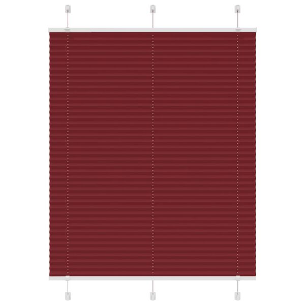 vidaXL plisz&iacute;rozott redőny Bordeaux piros 110x100 cm sz&ouml;vetsz&eacute;less&eacute;g