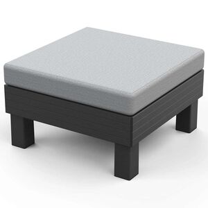 Keter Garden Elements grafit sz&iacute;nű egyszem&eacute;lyes kerti &uuml;lőgarnit&uacute;ra vil&aacute;gossz&uuml;rke p&aacute;rn&aacute;val
