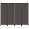 vidaXL antracitsz&uuml;rke 4 paneles parav&aacute;n 200 x 180 cm