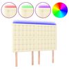 vidaXL kr&eacute;msz&iacute;nű műbőr LED-es fejt&aacute;mla 144x5x118/128 cm