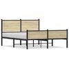 vidaXL sonoma t&ouml;lgy sz&iacute;nű f&eacute;m &aacute;gykeret matrac n&eacute;lk&uuml;l 140 x 200 cm