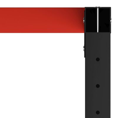 vidaXL fekete és piros fém munkapadváz 120 x 57 x 79 cm