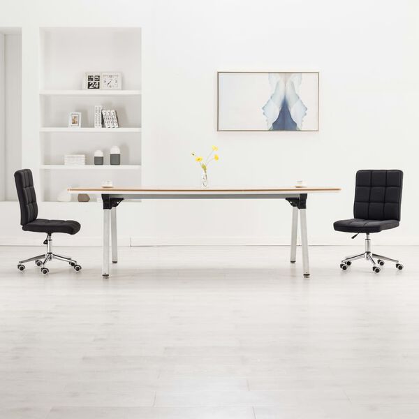 vidaXL 2 db fekete sz&ouml;vet &eacute;tkezősz&eacute;k