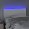 vidaXL feh&eacute;r műbőr LED-es fejt&aacute;mla 80 x 5 x 78/88 cm