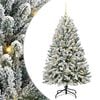 vidaXL Mű kar&aacute;csonyfa 120 cm 150 LED Meleg feh&eacute;r PVC &eacute;s Ac&eacute;l