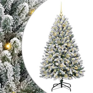 vidaXL Mű kar&aacute;csonyfa 120 cm 150 LED Meleg feh&eacute;r PVC &eacute;s Ac&eacute;l