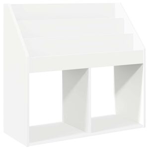 vidaXL Gyerek K&ouml;nyvespolc Feh&eacute;r 72,5 x 29,5 x 69 cm Szerelt Fa
