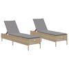 vidaXL 2 db b&eacute;zs polyrattan napoz&oacute;&aacute;gy p&aacute;rn&aacute;val