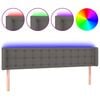 vidaXL sz&uuml;rke műbőr LED-es fejt&aacute;mla 183x16x78/88 cm