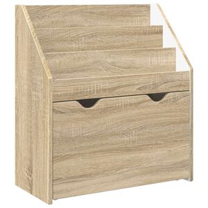vidaXL Gyerek K&ouml;nyvespolc Sonoma t&ouml;lgy 60 x 29,5 x 69 cm Szerelt Fa