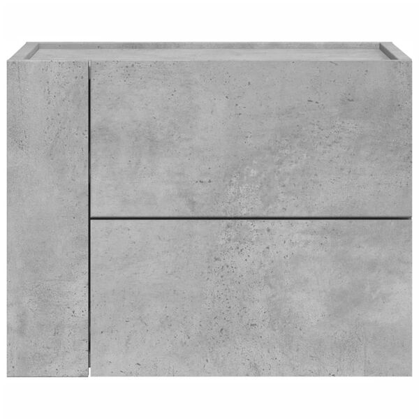 vidaXL 2 db betonszürke falra szerelhető éjjeliszekrény 45x30x35 cm