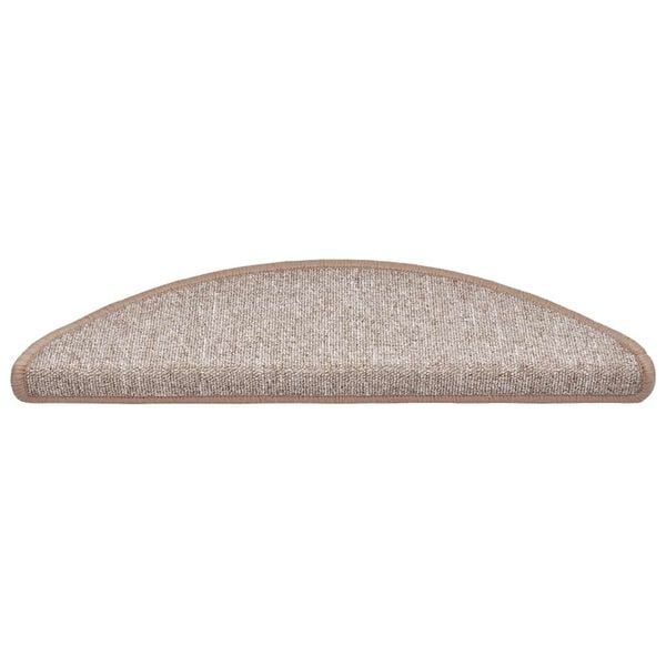 vidaXL 30 db vil&aacute;gosbarna f&eacute;lk&ouml;r alak&uacute; l&eacute;pcsőszőnyeg 56 x 17 x 3 cm