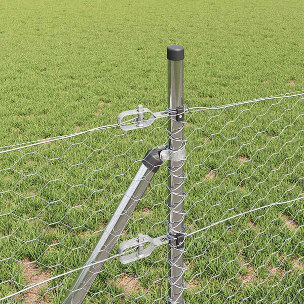 vidaXL Ker&iacute;t&eacute;soszlop Ez&uuml;st 50 x 0,5 m (36 mm h&aacute;l&oacute;) Ac&eacute;l