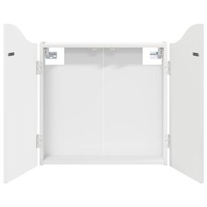 vidaXL Darts szekr&eacute;ny Magasf&eacute;nyű Feh&eacute;r 56 x 12 x 63 cm Szerelt Fa