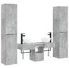 vidaXL F&uuml;rdőszoba b&uacute;tor szett 5 db Betonsz&uuml;rke 33 x 34,5 x 160 cm