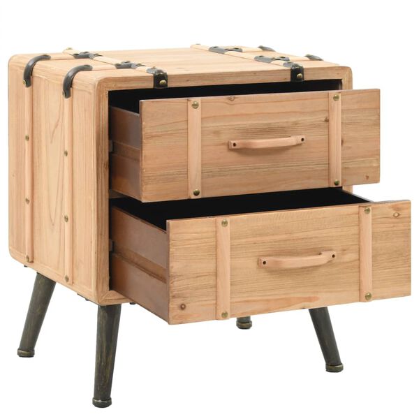 vidaXL tömör fenyő éjjeliszekrény 50 x 35 x 57 cm