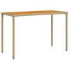 vidaXL b&eacute;zs polyrattan ak&aacute;cfa lapos kerti asztal 115x54x74 cm