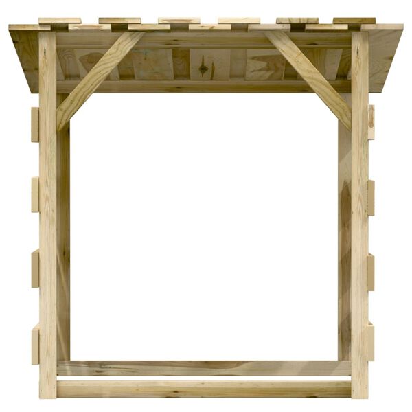 vidaXL 3 db impregnált fenyőfa pergola tetővel 100 x 90 x 100 cm