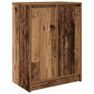 vidaXL antik fa sz&iacute;nű szerelt fa cipőszekr&eacute;ny 57x34x76 cm