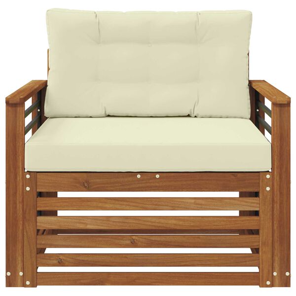 vidaXL K&uuml;lt&eacute;ri kanap&eacute; szett T&ouml;m&ouml;r ak&aacute;cfa &eacute;s poli&eacute;szter Term&eacute;szetes