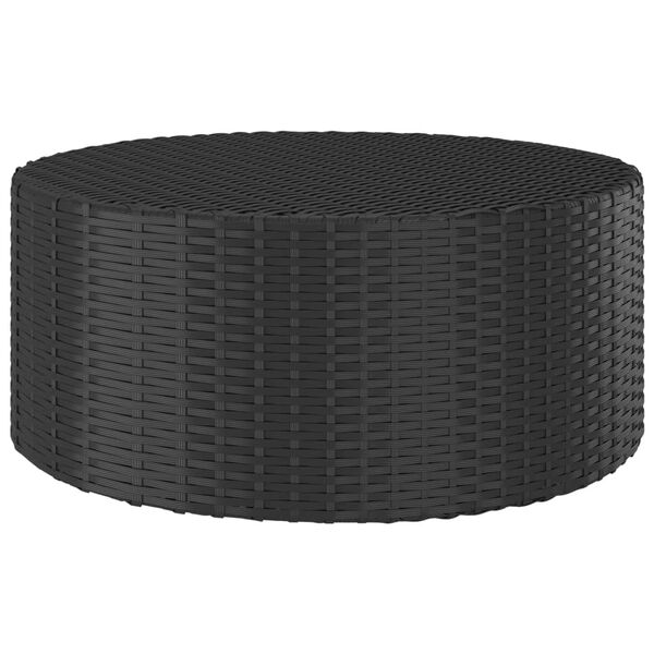 vidaXL fekete polyrattan teázóasztal 68 x 68 x 30 cm