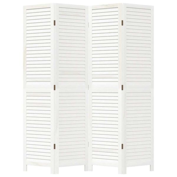 vidaXL 4 paneles feh&eacute;r t&ouml;m&ouml;r cs&aacute;sz&aacute;rfa t&eacute;relv&aacute;laszt&oacute;